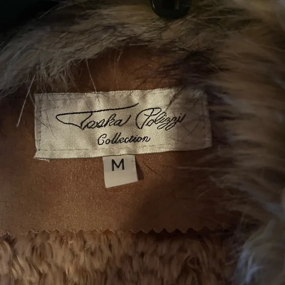 Tasha Polizzi Brown Faux Fur Trim Vest. Beautiful - Picture 3 of 4